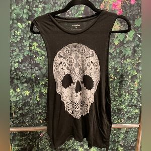 Express size medium skeleton tank top sheer